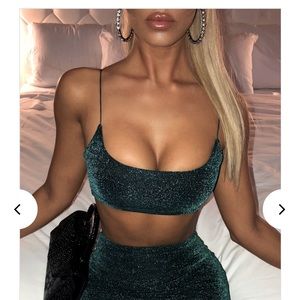 Babyboofashion Janelle Emerald Crop Top